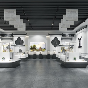 新中式徽州文化博物馆3D模型下载